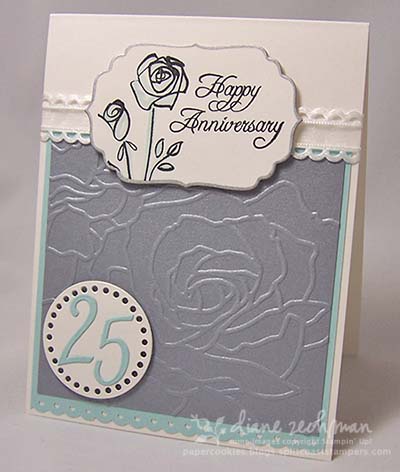Here's the anniversary card I made It was for a couple who celebrated their